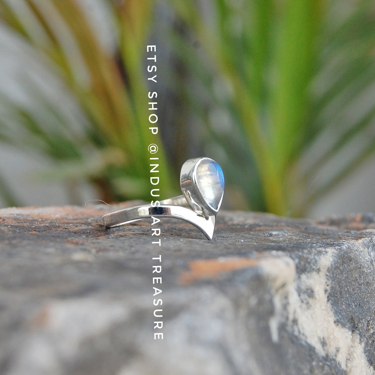 Rainbow Moonstone Princess Crown Ring
