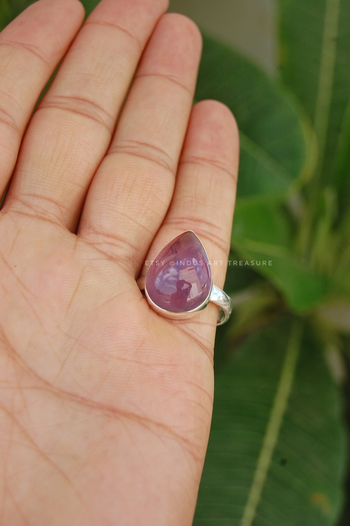 Amethyst Pear Ring
