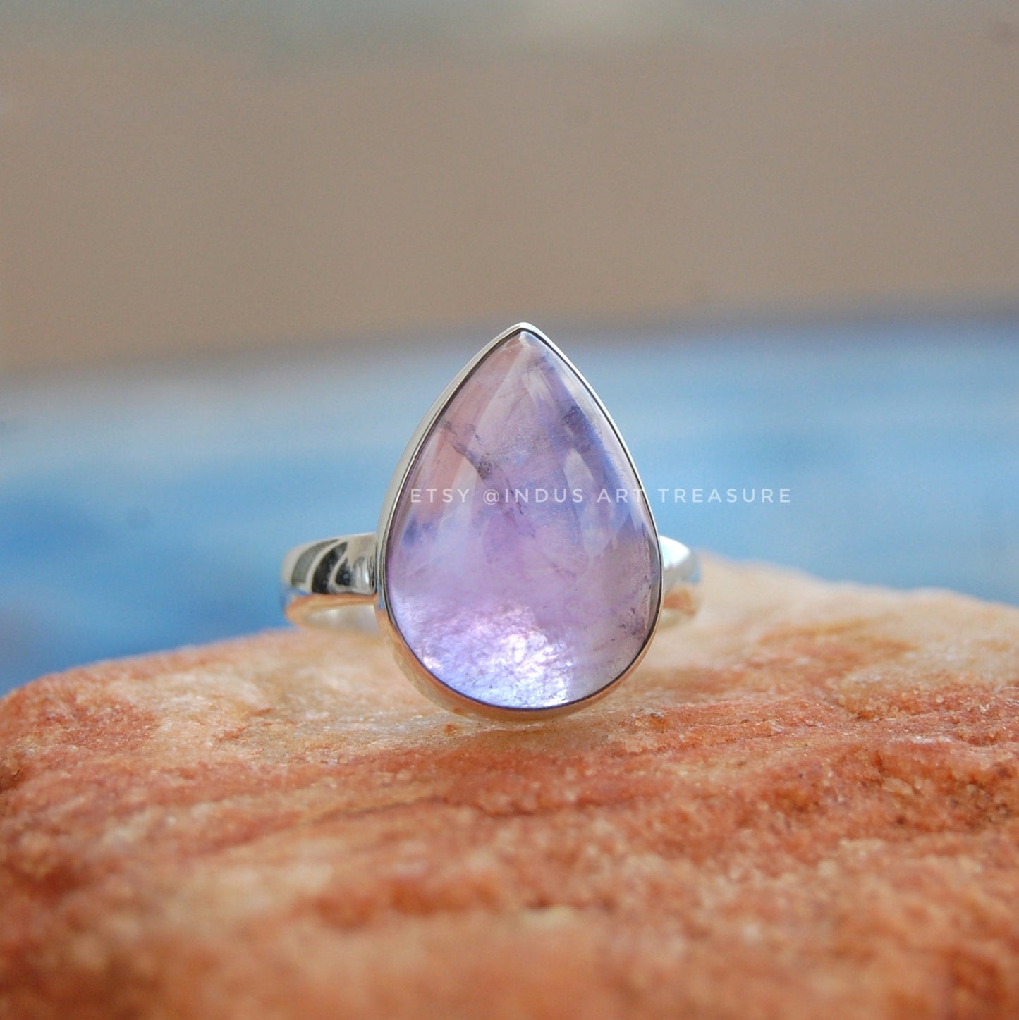 Amethyst Pear Ring