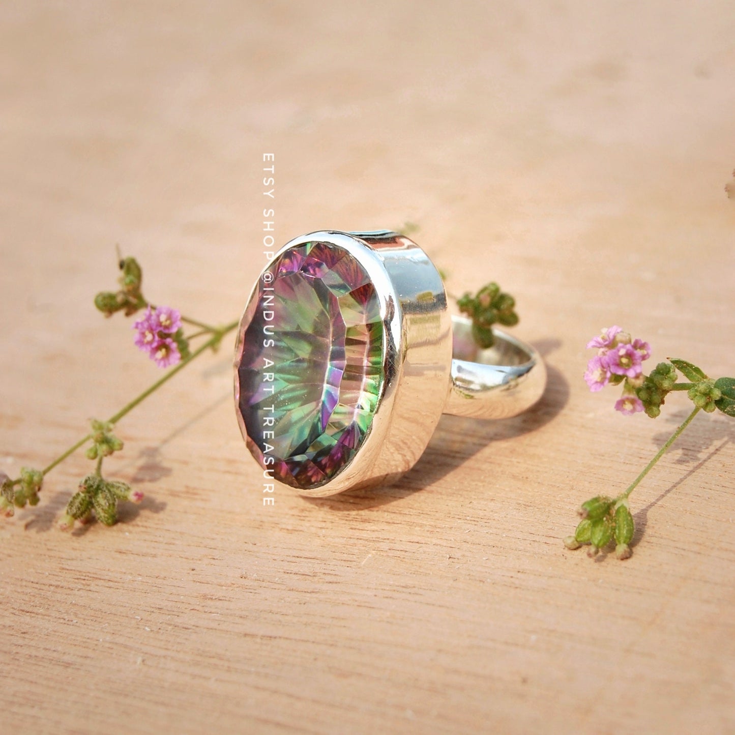 Mystic Topaz Statement Ring