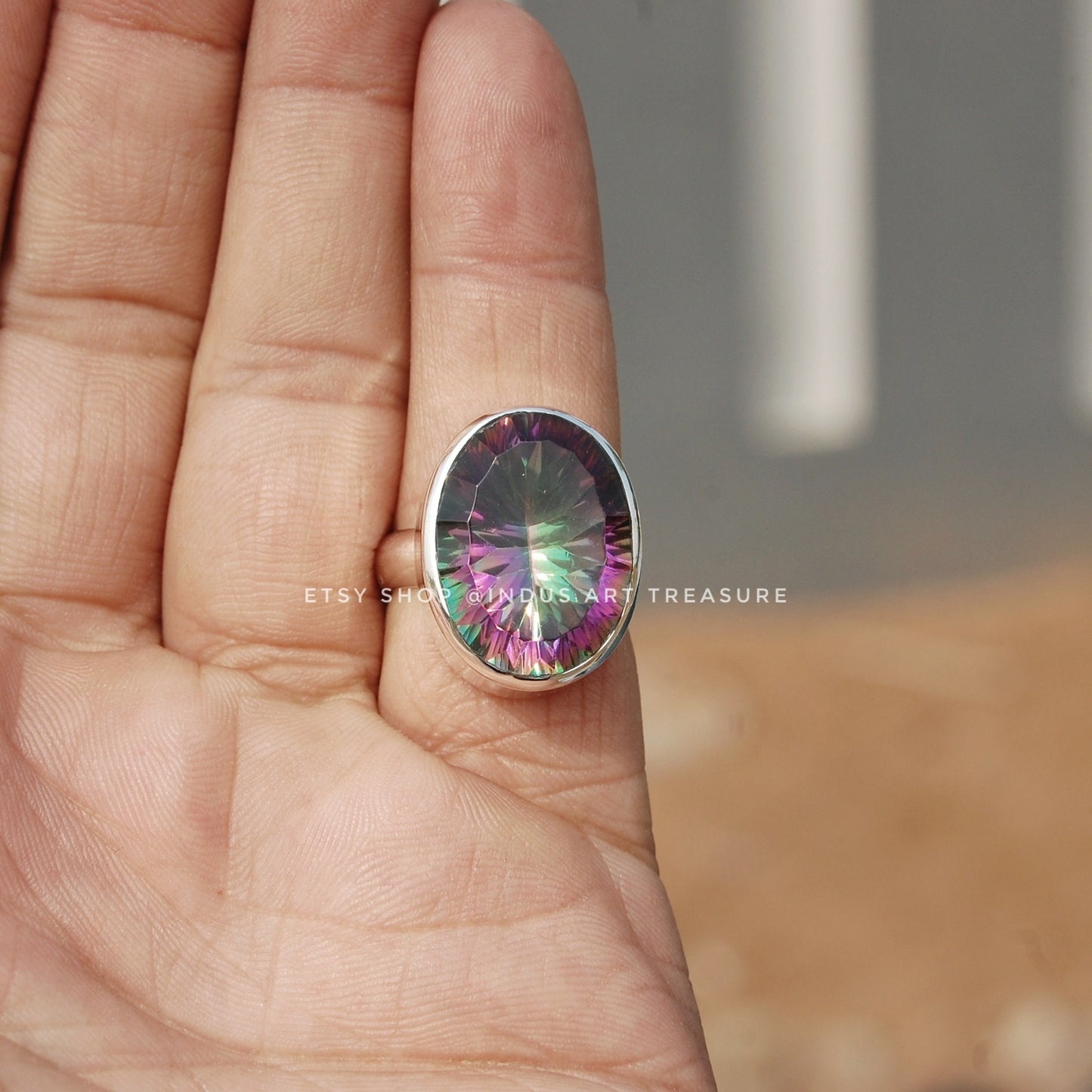 Mystic Topaz Statement Ring