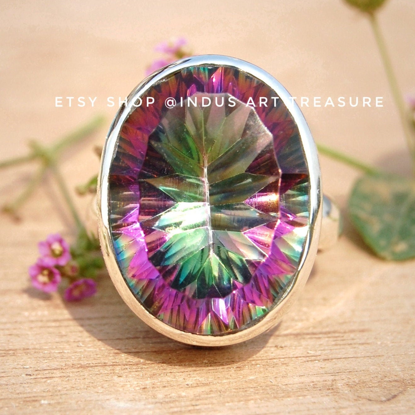 Mystic Topaz Statement Ring