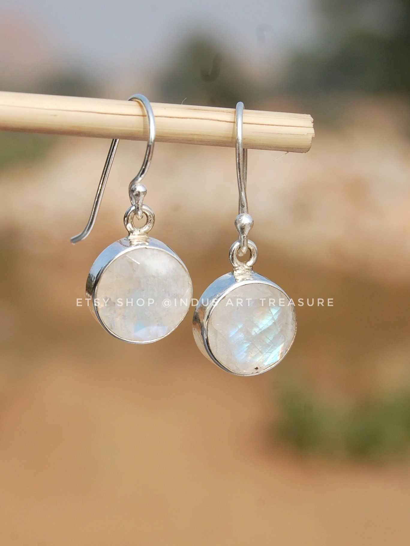 Rainbow Moonstone Earrings