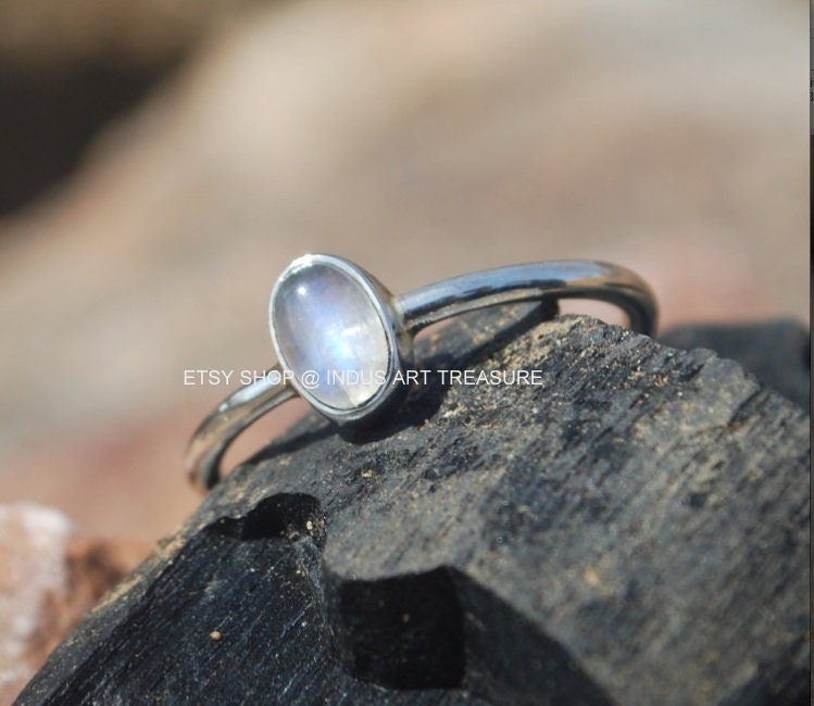 Rainbow Moonstone Silver