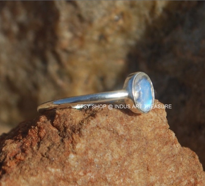 Rainbow Moonstone Ring