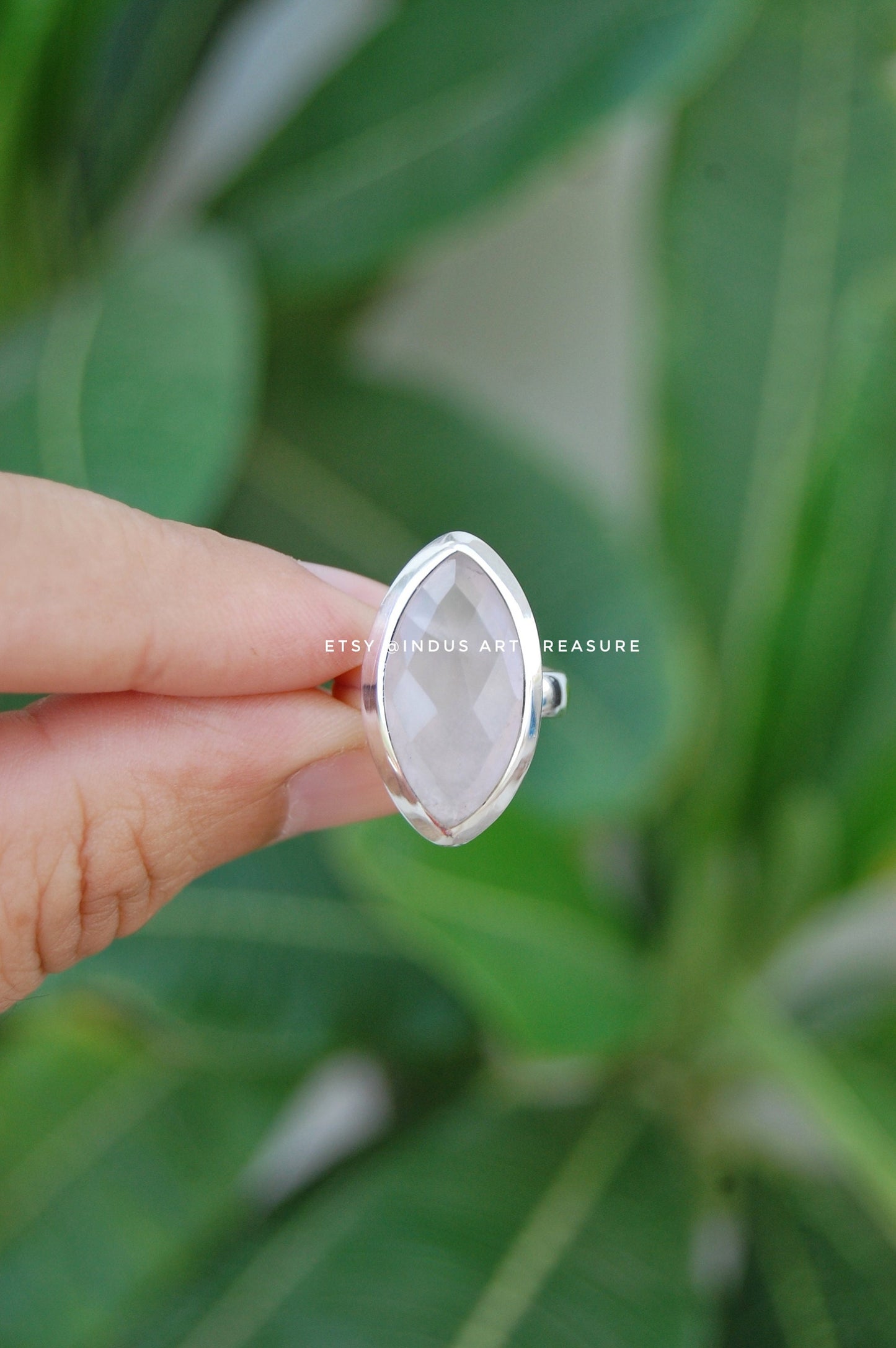 Rose Quartz Statement Ring