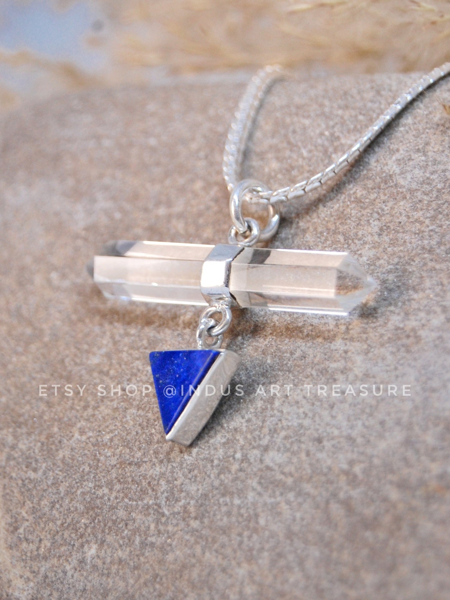 Lapis Lazuli-Quartz Pendant