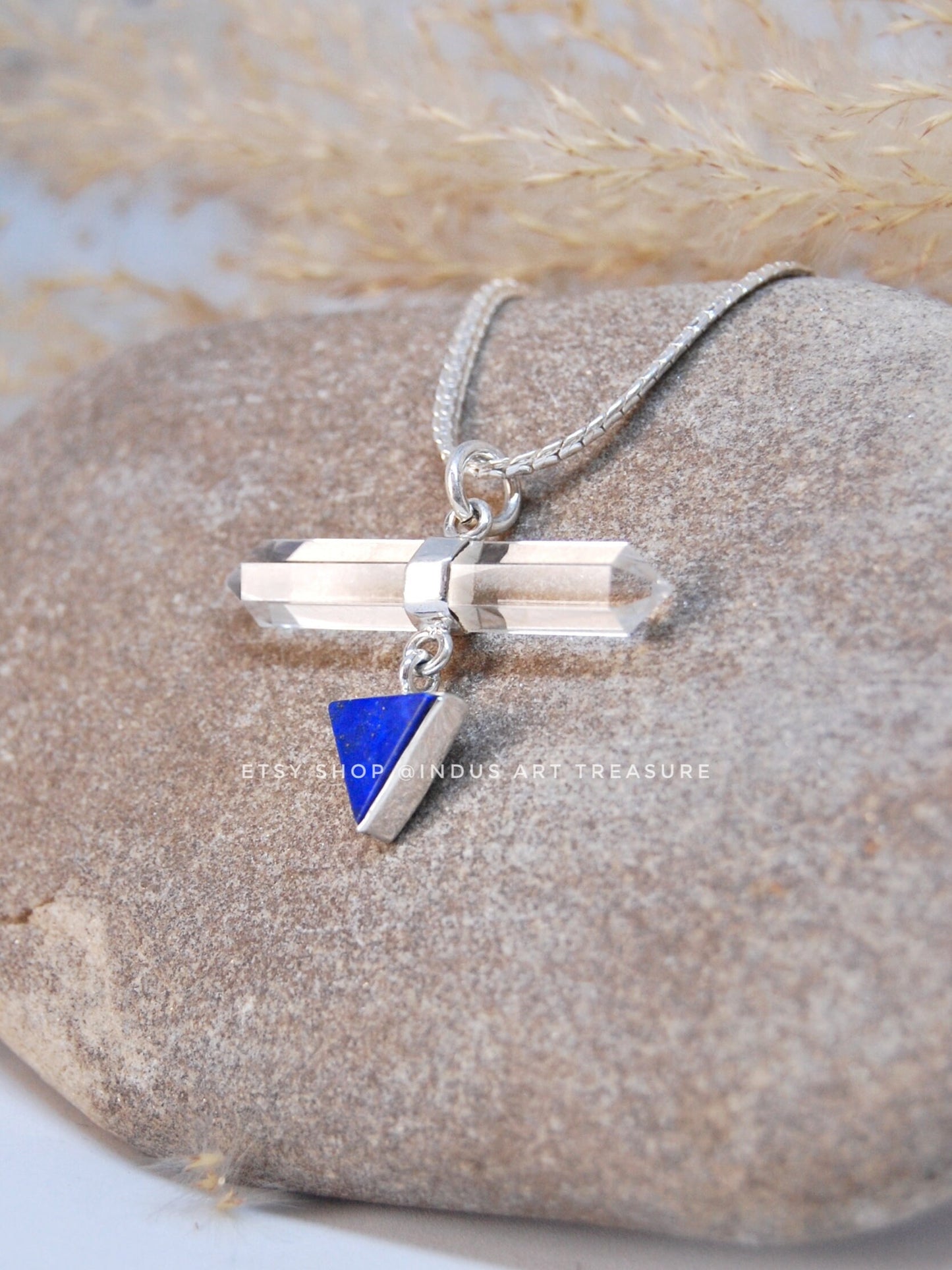 Lapis Lazuli-Quartz Pendant