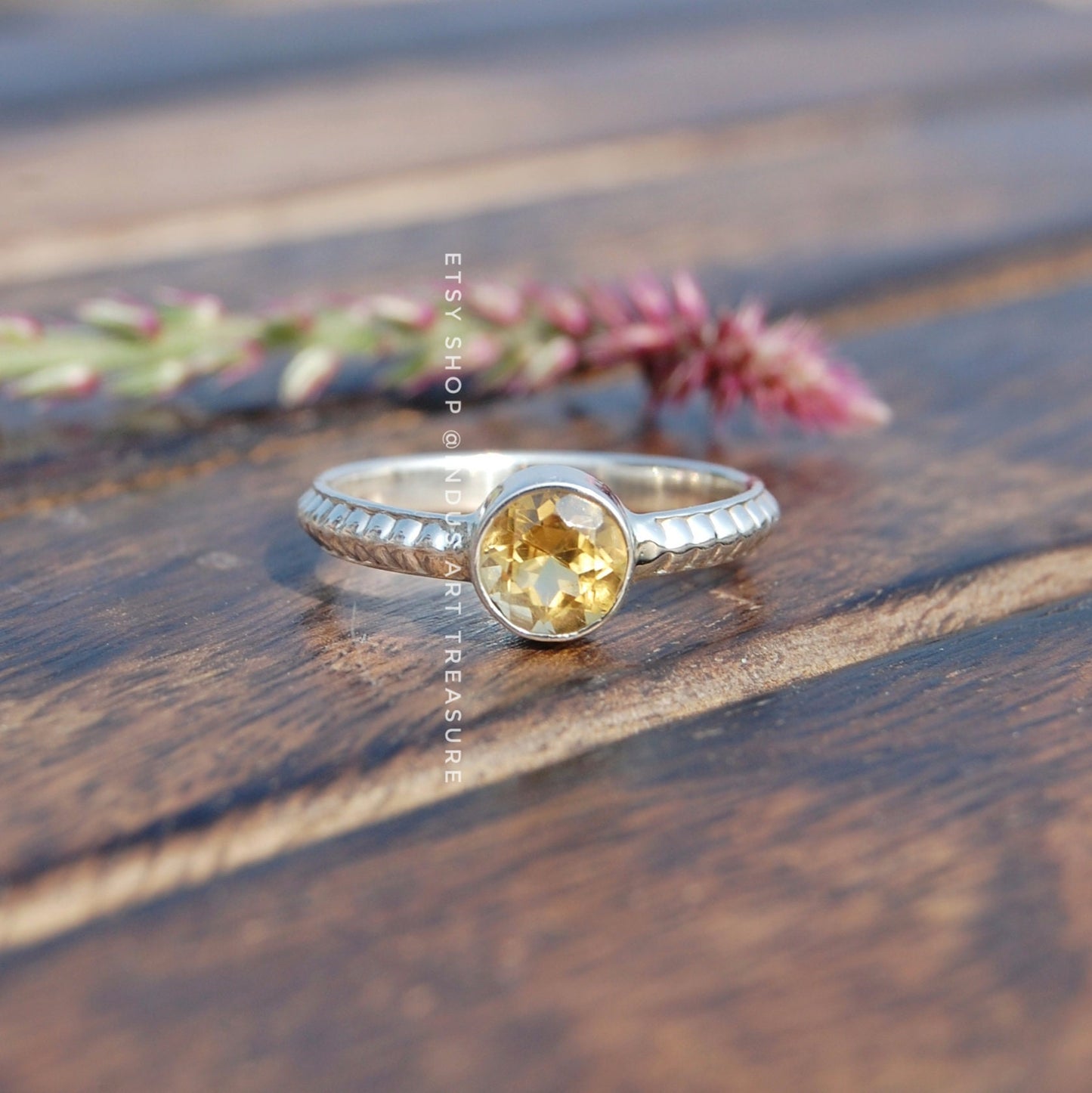 Yellow Citrine Ring