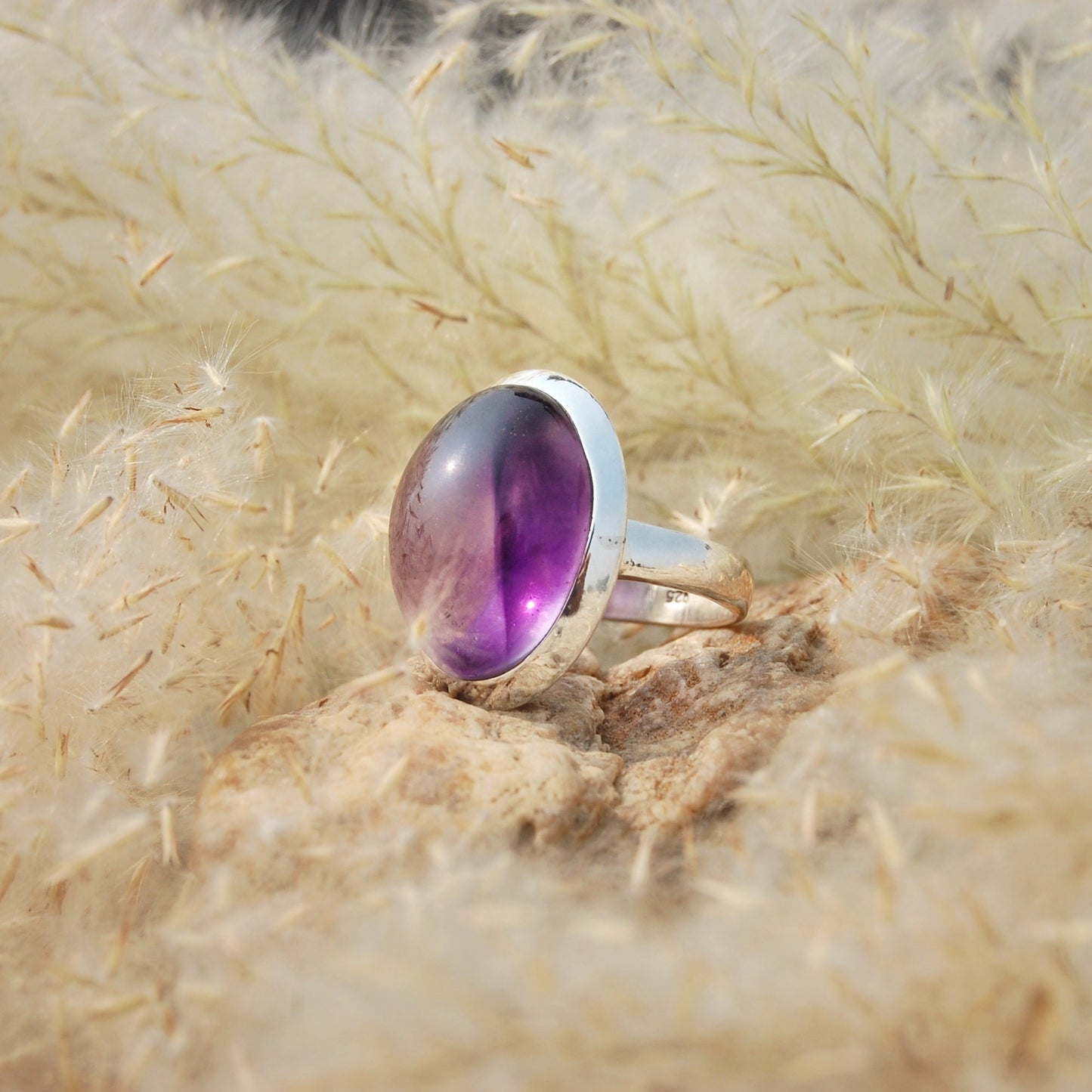 Purple Amethyst Dedicated Ring