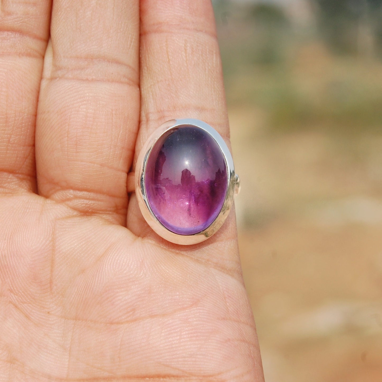 Purple Amethyst Dedicated Ring