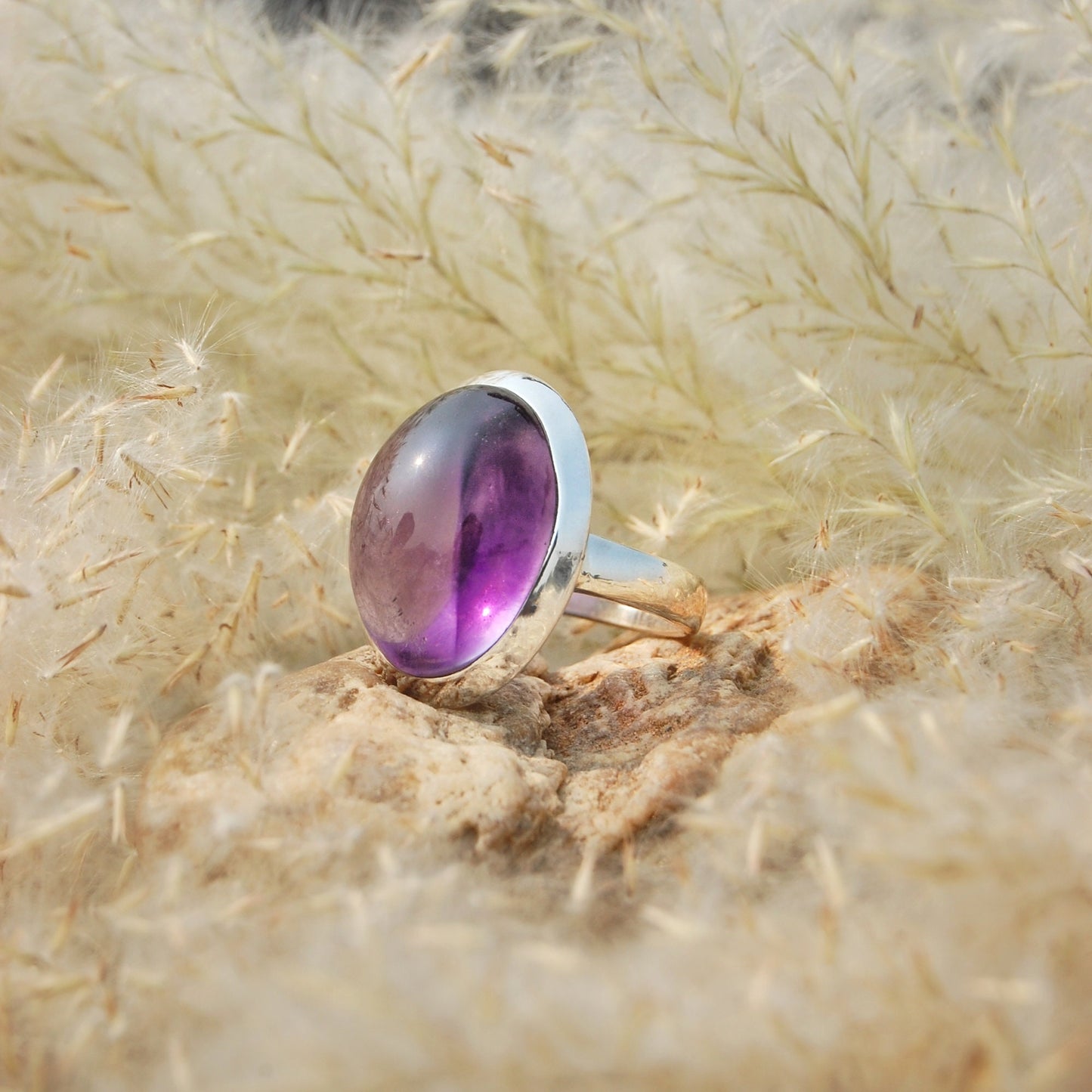Purple Amethyst Dedicated Ring