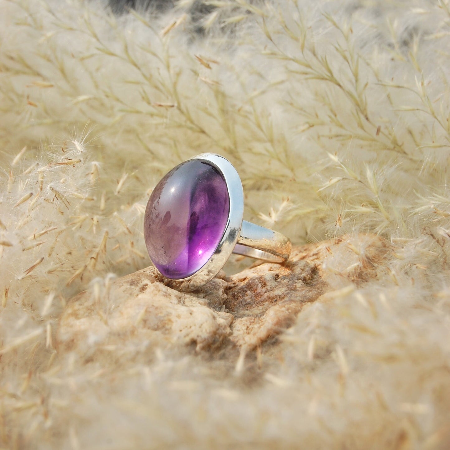 Purple Amethyst Dedicated Ring