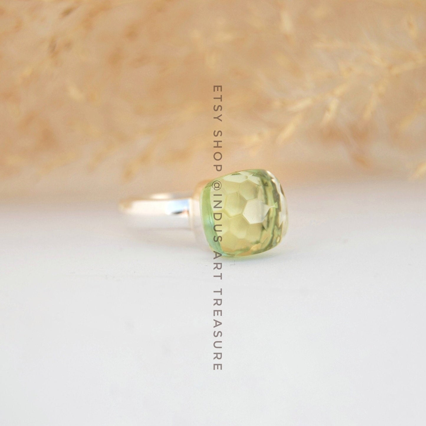Green Amethyst Ring
