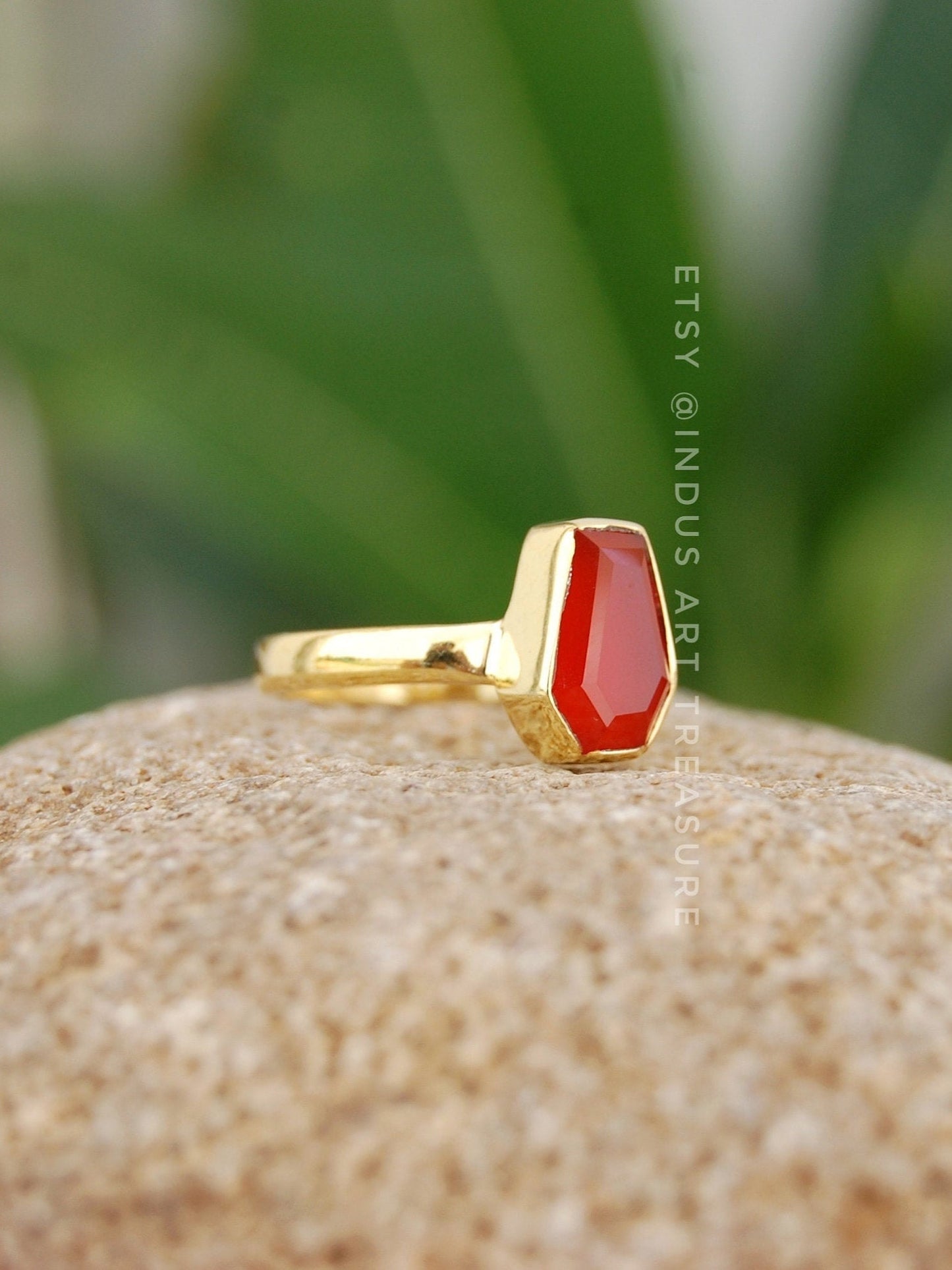 Orange Carnelian Ring