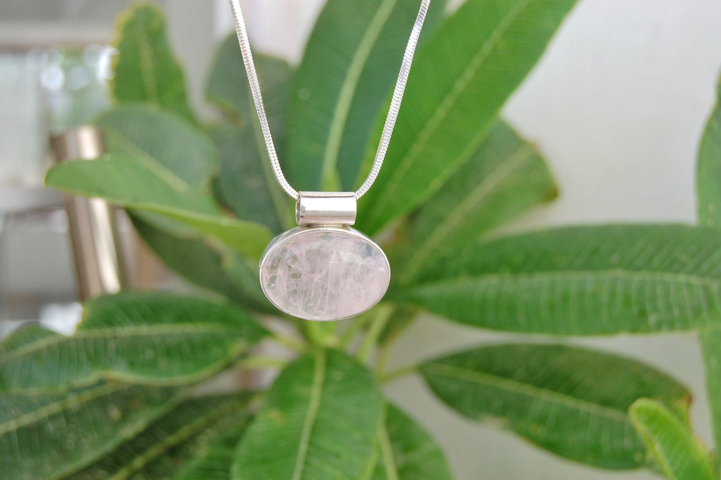Rose Quartz Statement Pendant