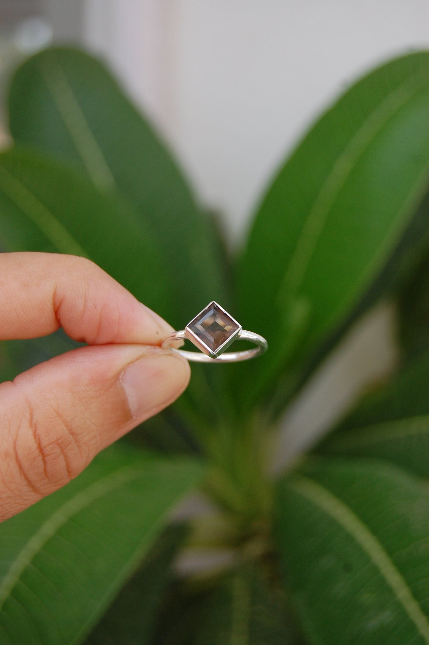 Smoky Quartz Dainty Ring