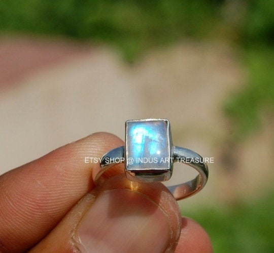 Rainbow Moonstone Dedicated Ring