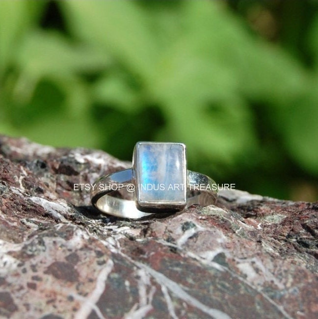 Rainbow Moonstone Dedicated Ring