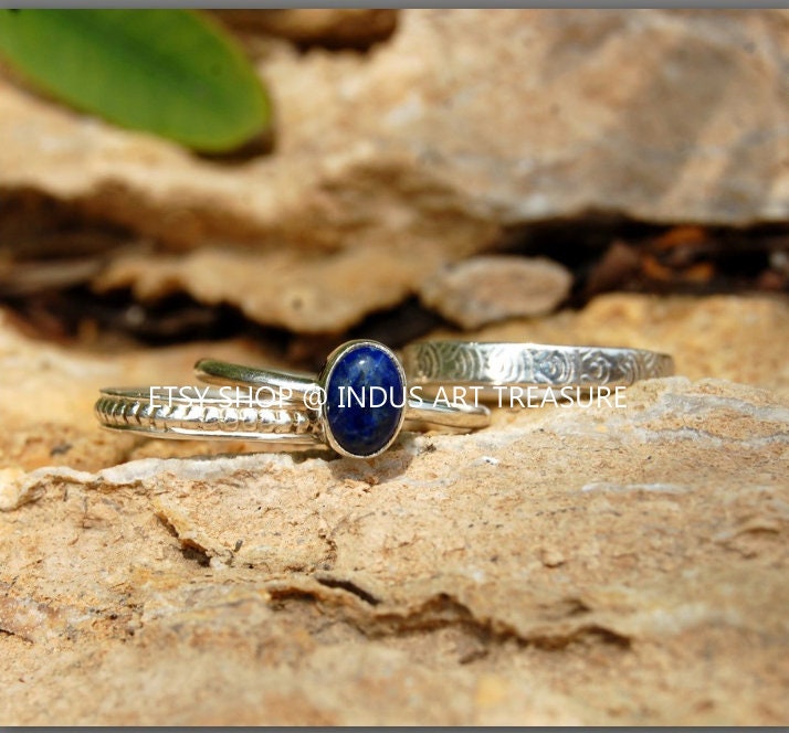 Lapis Luzuli Stacking Ring Set