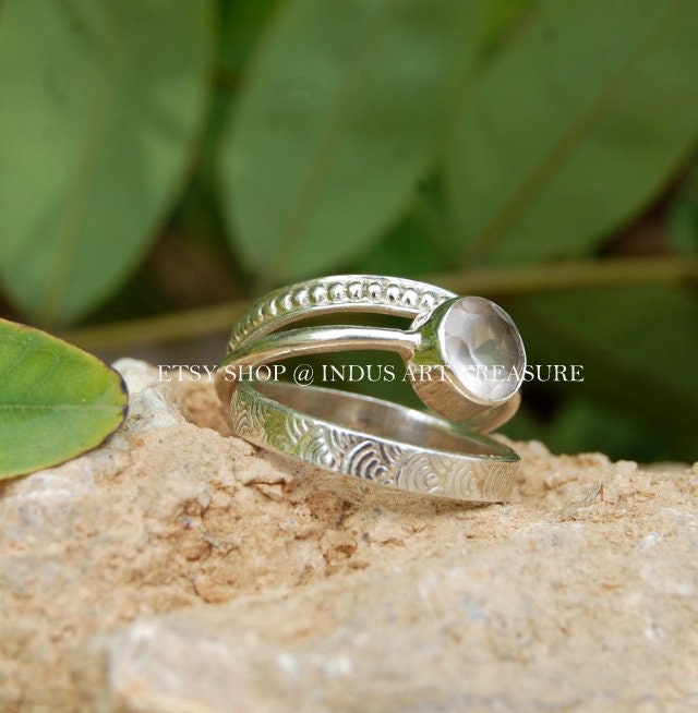 Rose Quartz Stacking Ring Set