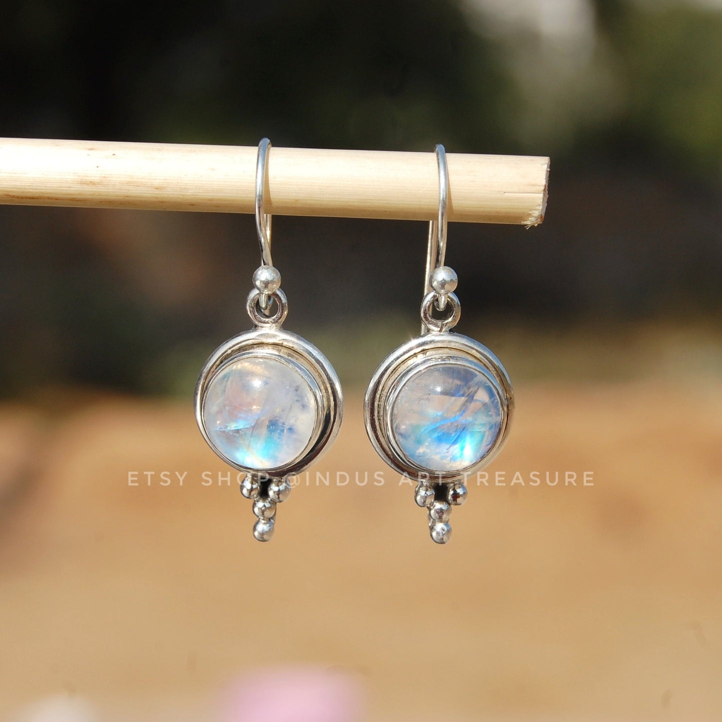 Rainbow Moonstone Earrings