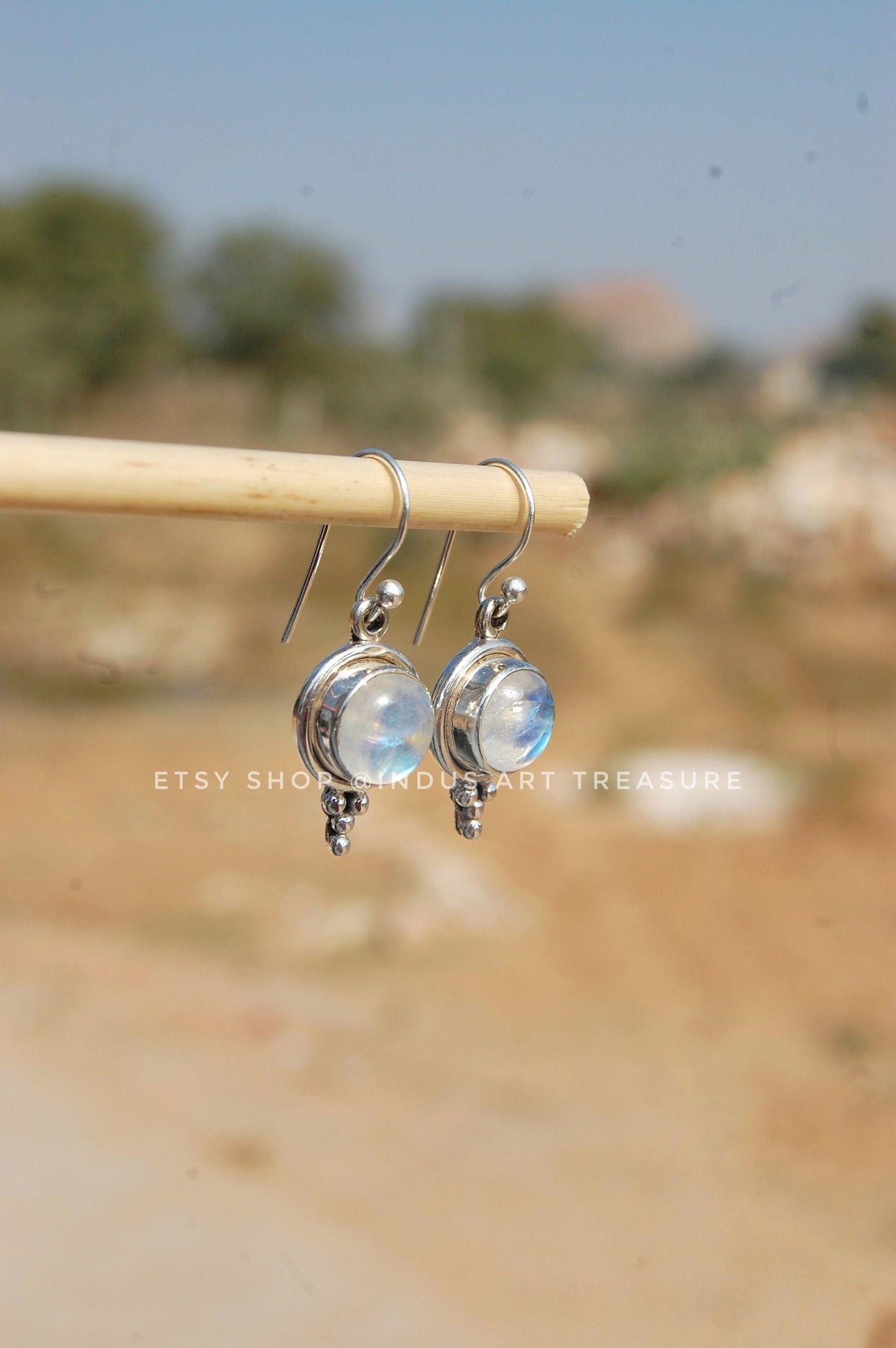 Rainbow Moonstone Earrings