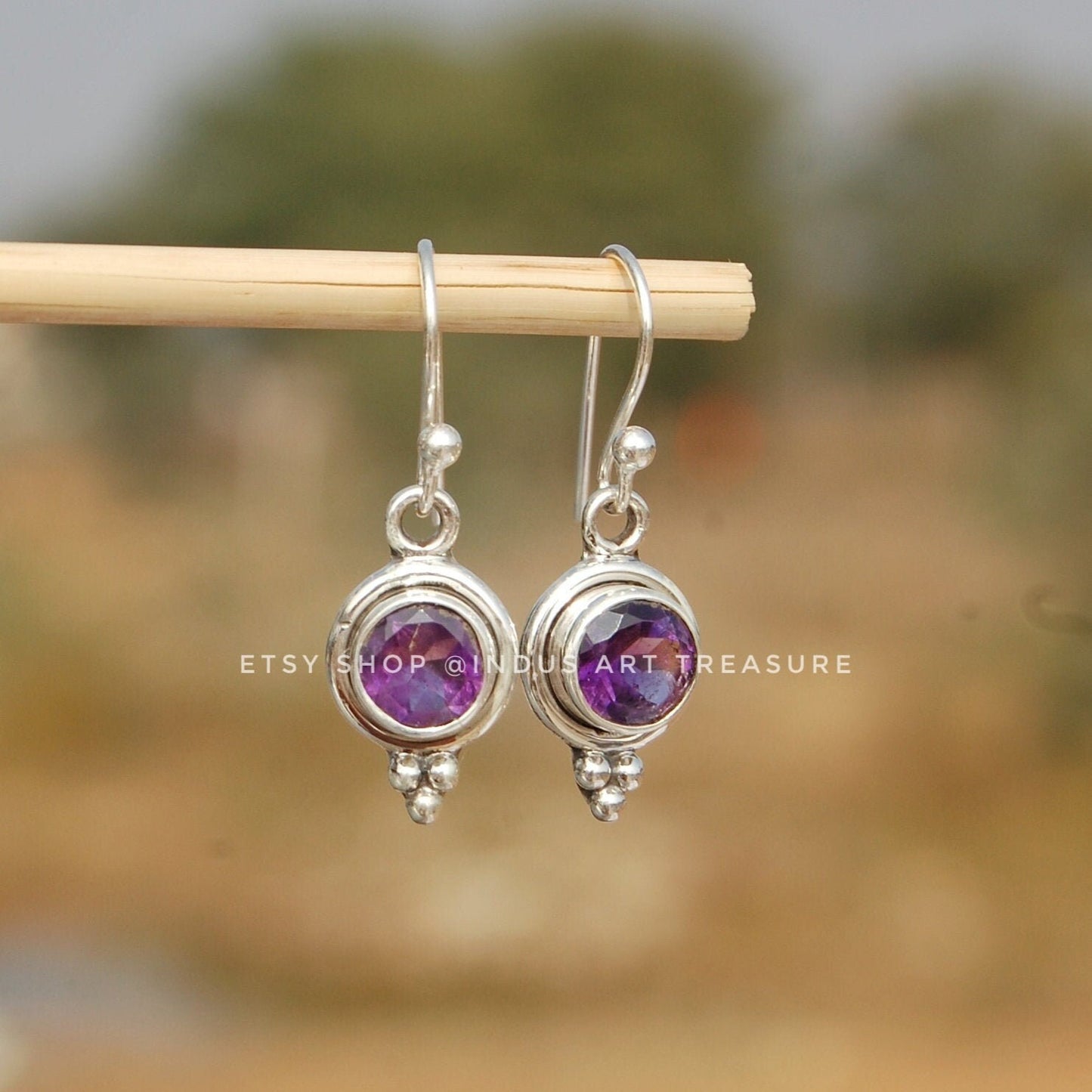 Purple Amethyst Earrings