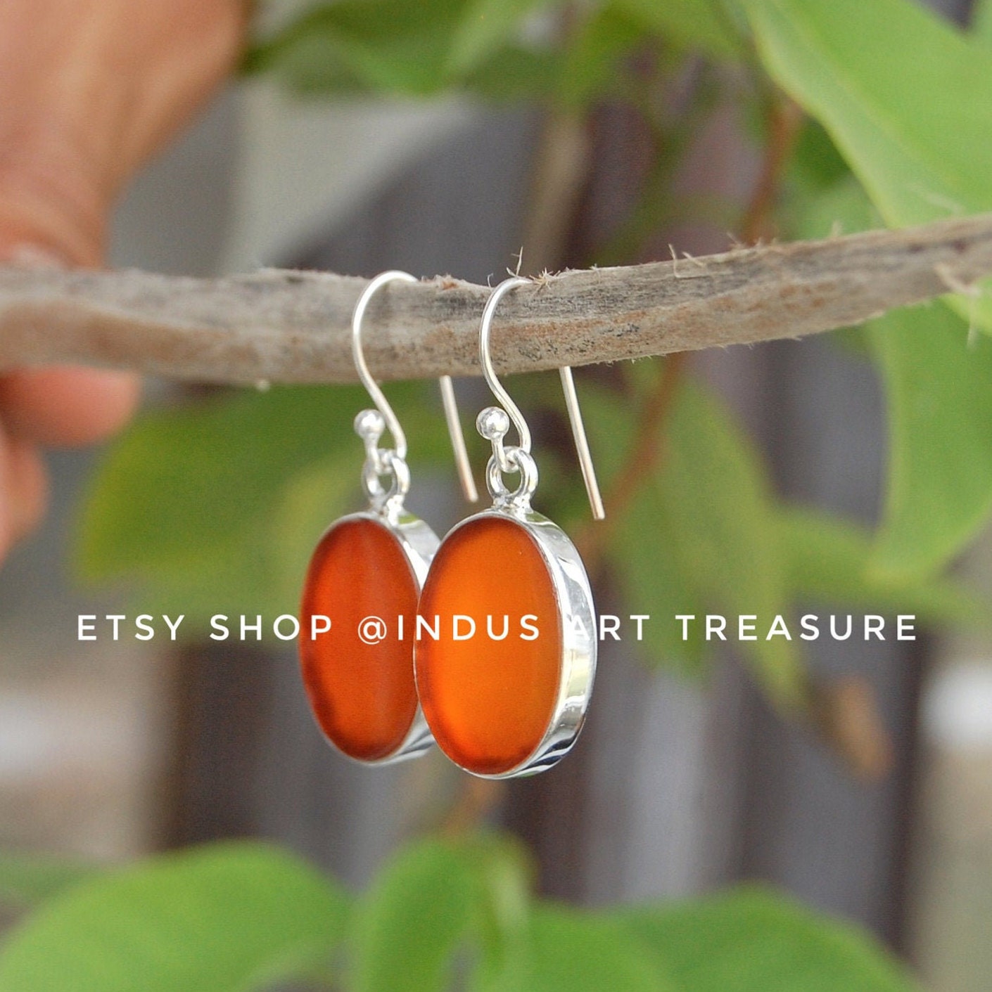 Orange Carnelian Earrings