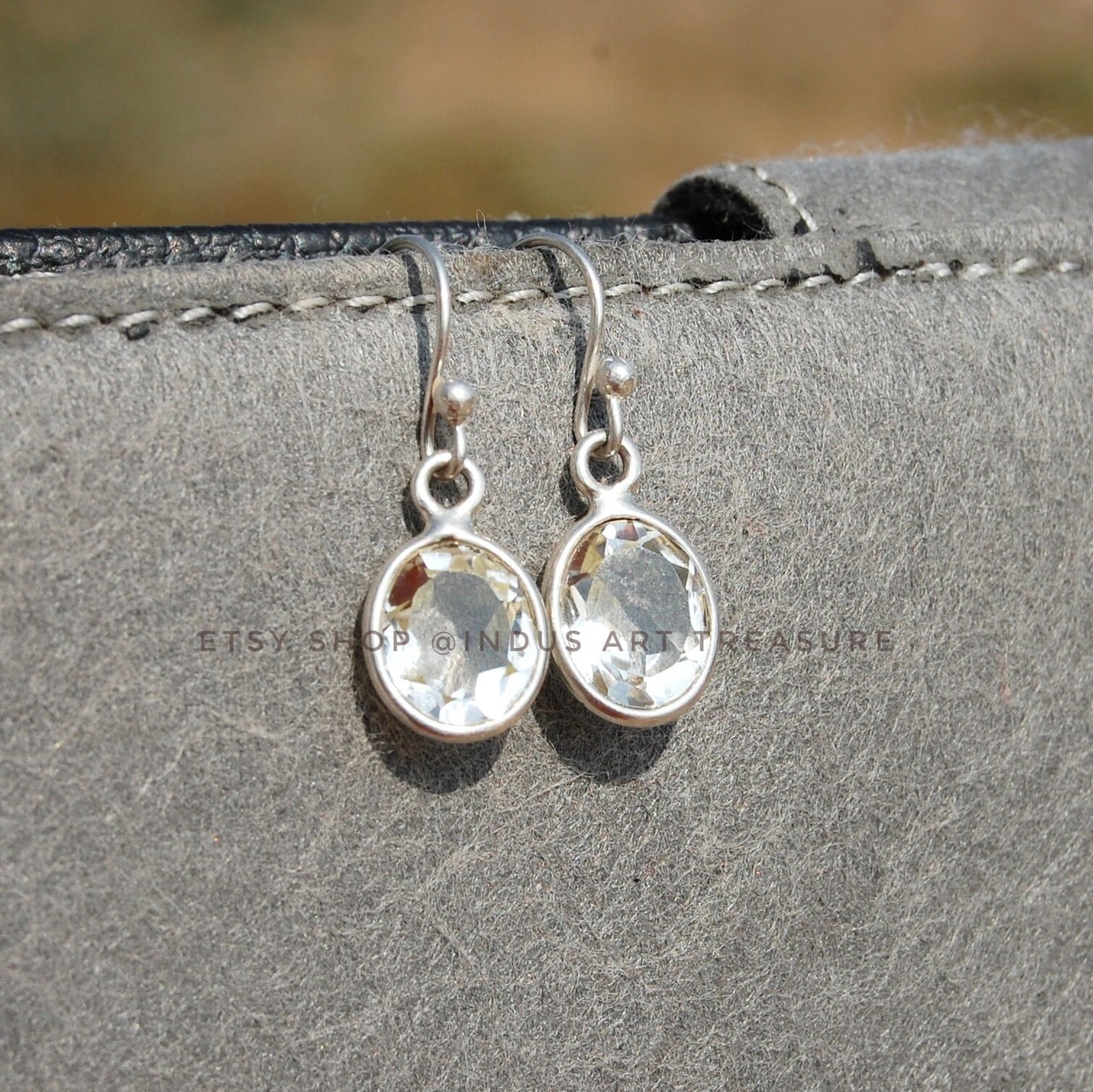 White Topaz Drop Earrings
