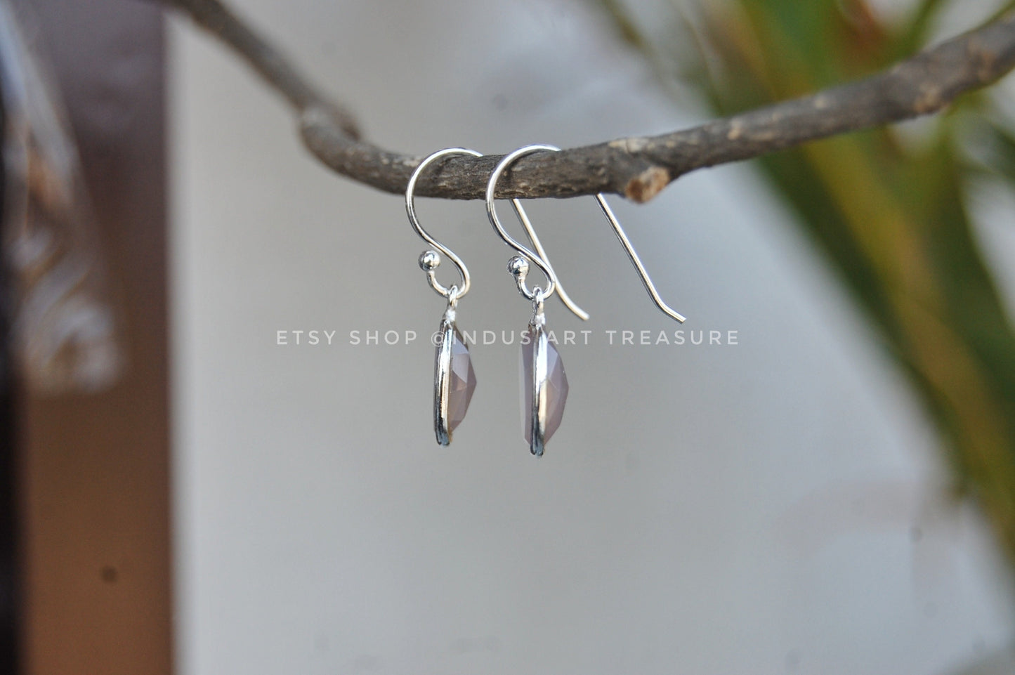 Pink Chalcedony Earrings