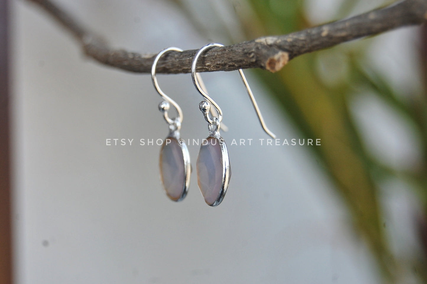 Pink Chalcedony Earrings