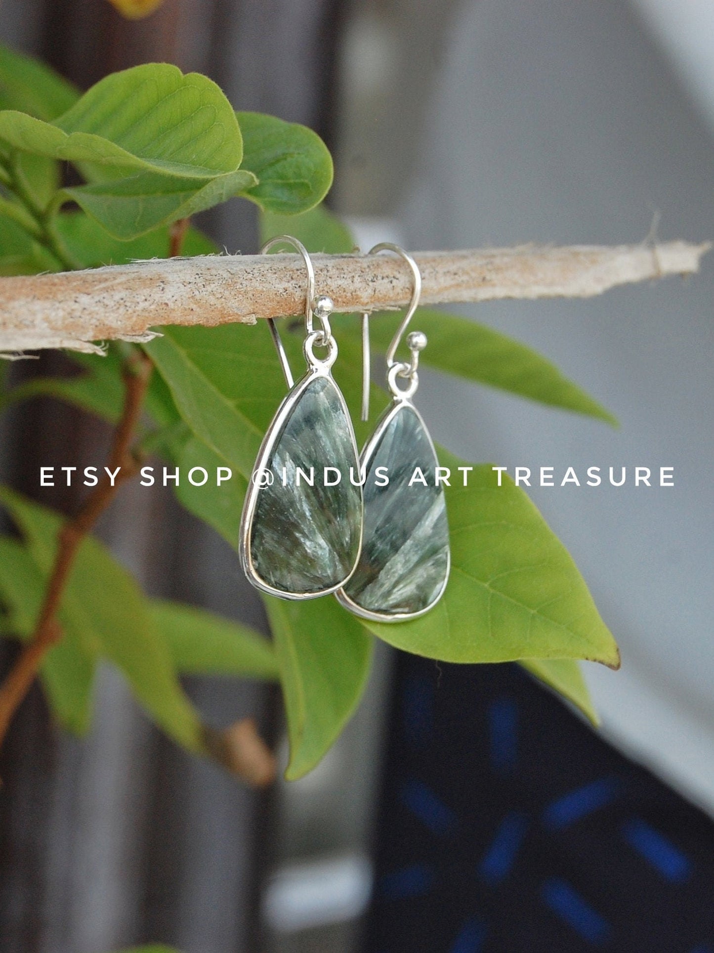Pretty Seraphinite Drop Earrings