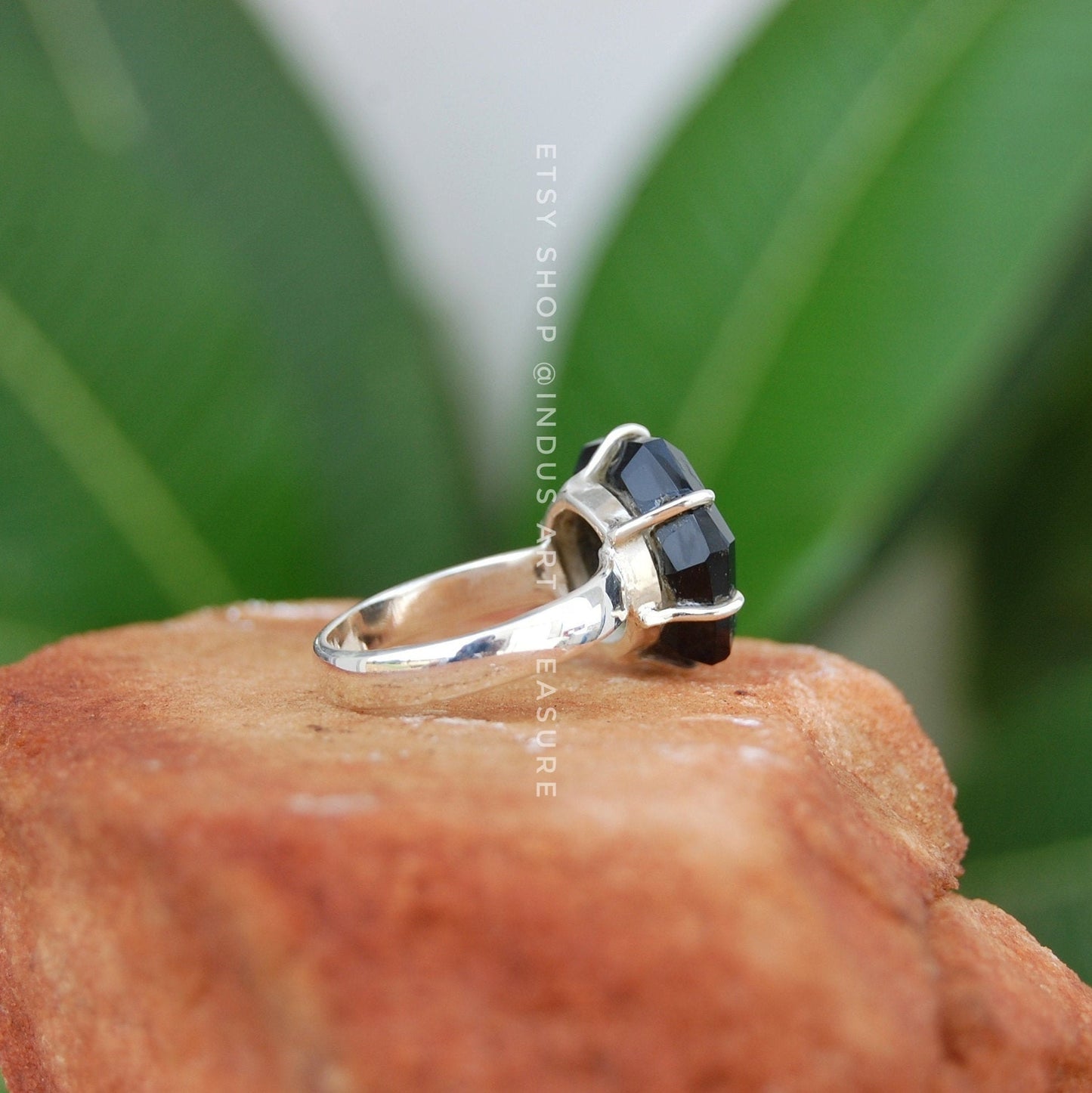 Black Onyx Prong Setting Ring