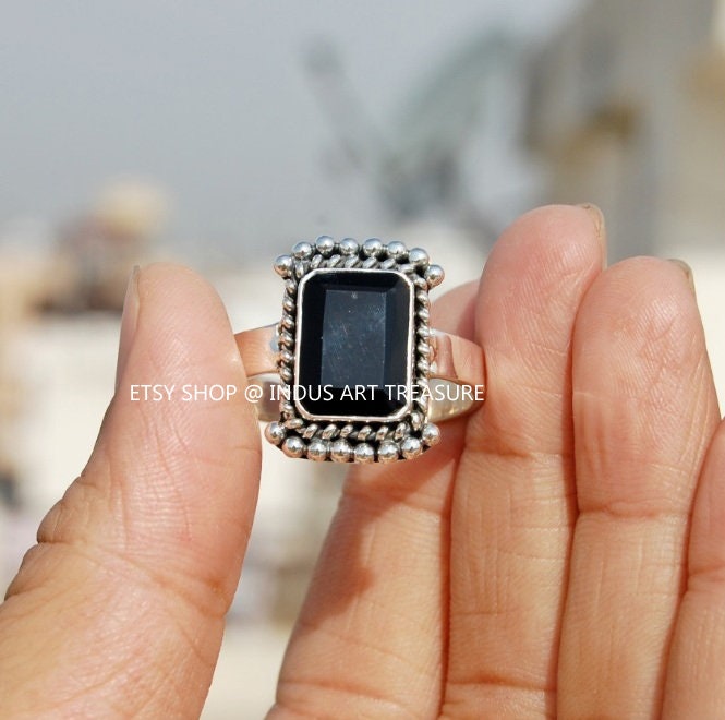 Black Onyx Boho Ring