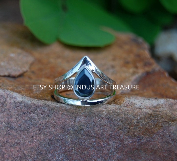 Hematite Crown Ring