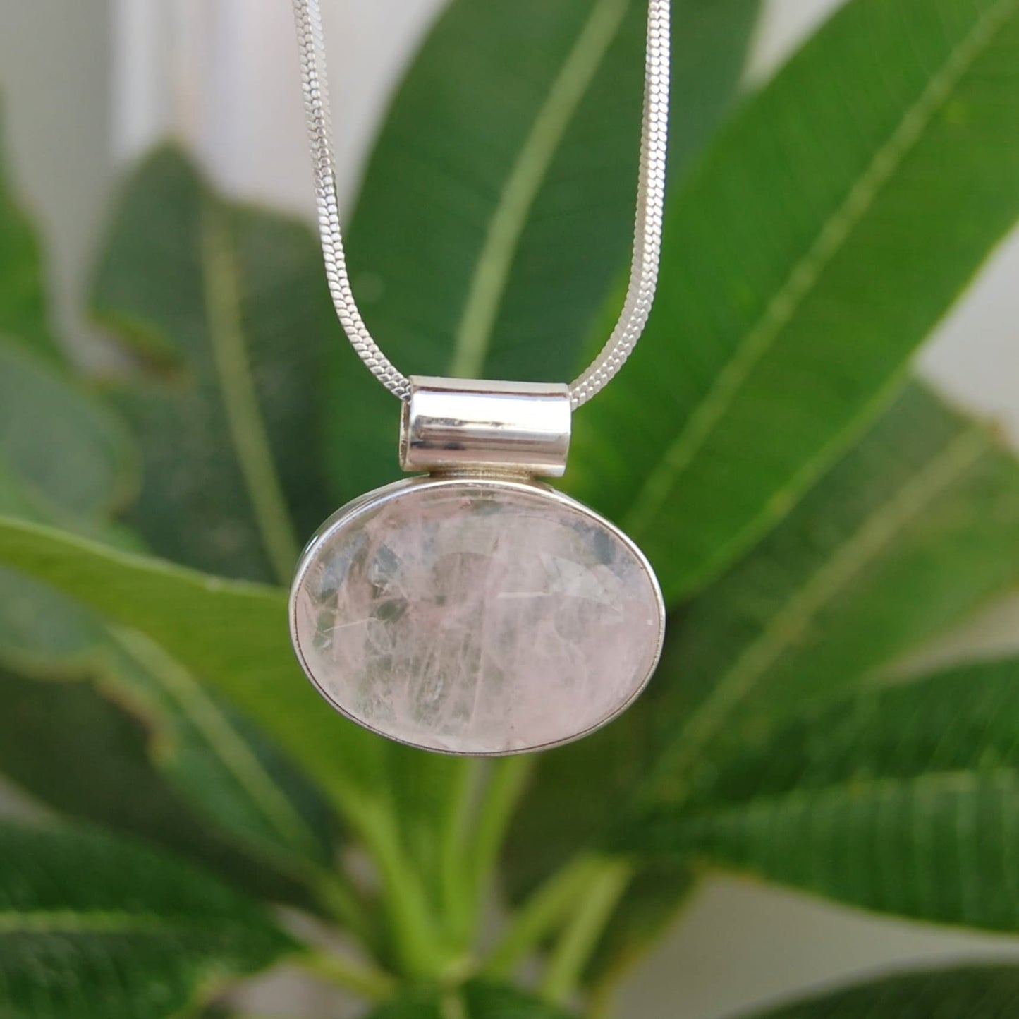 Rose Quartz Statement Pendant