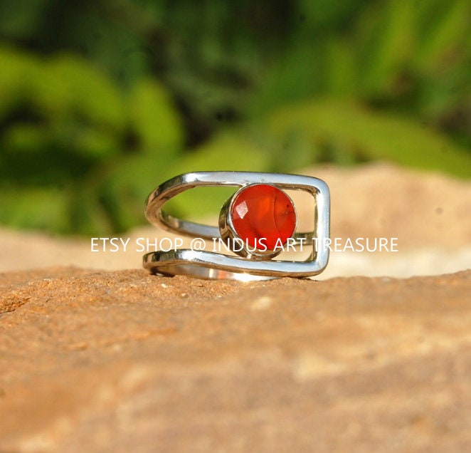 Orange Carnelian Ring