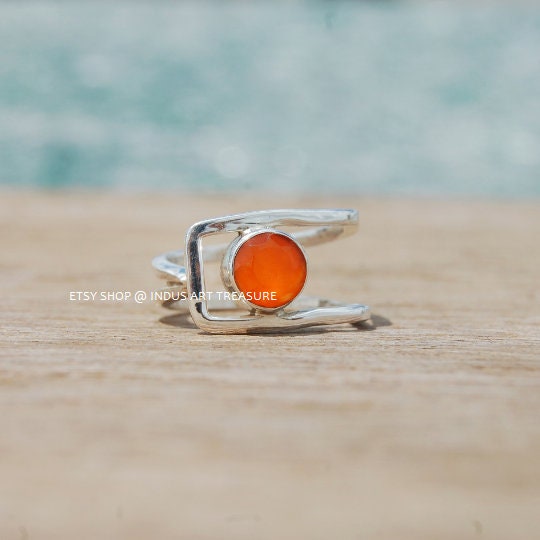 Orange Carnelian Ring