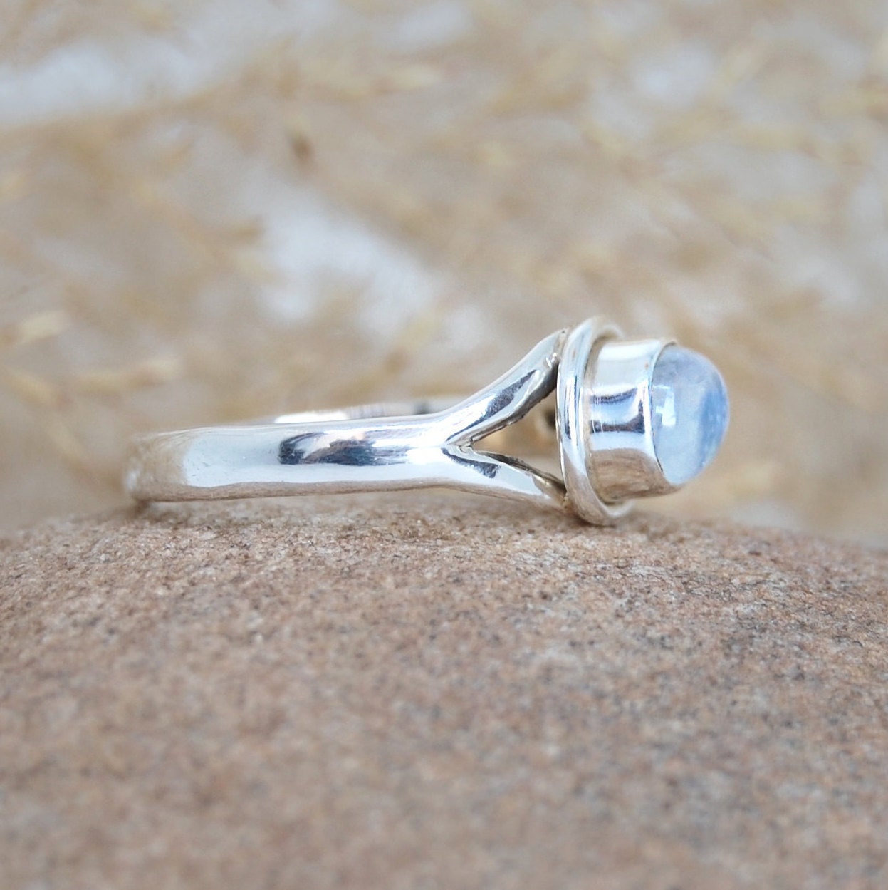 Rainbow Moonstone Ring
