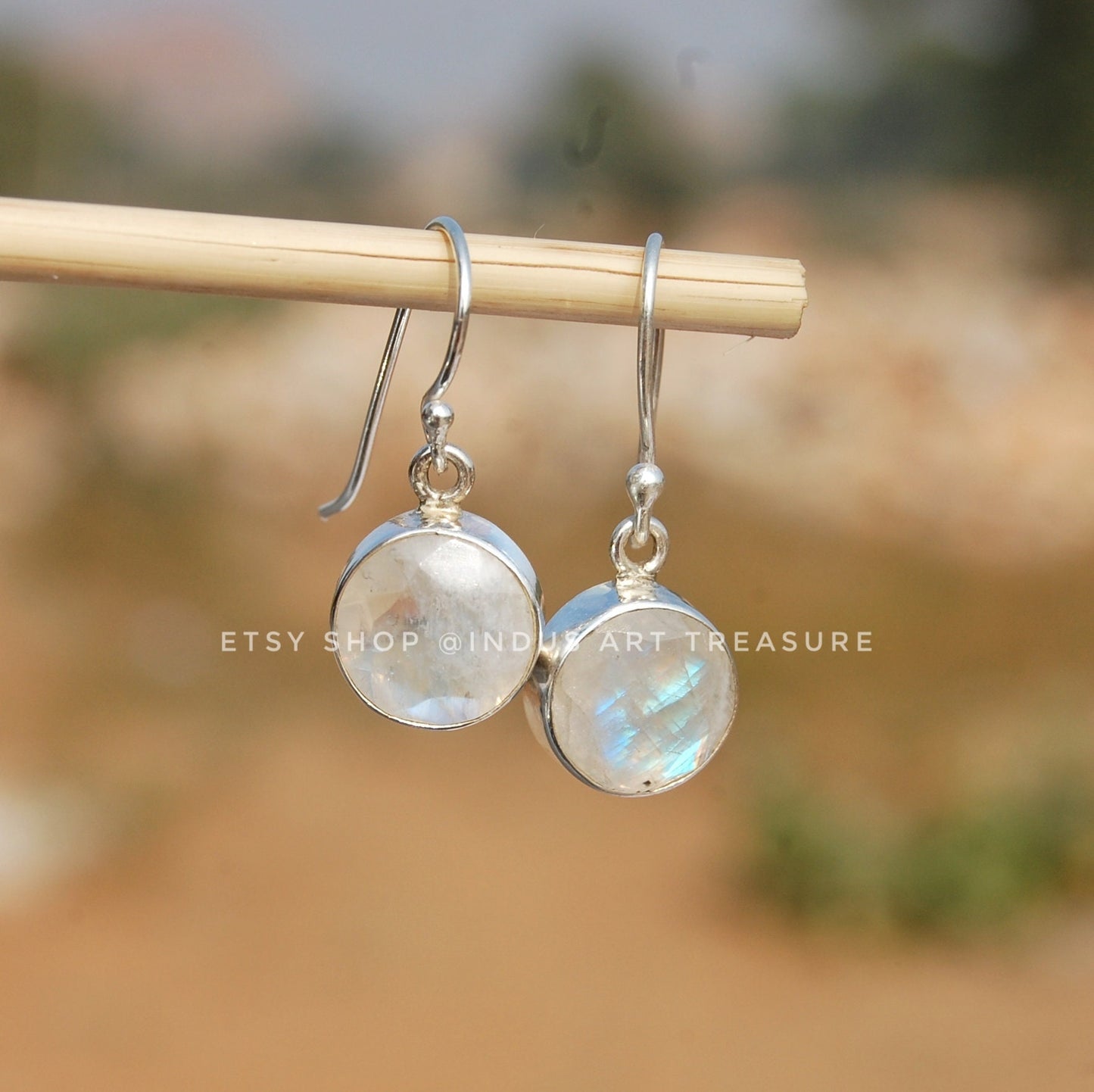 Rainbow Moonstone Earrings