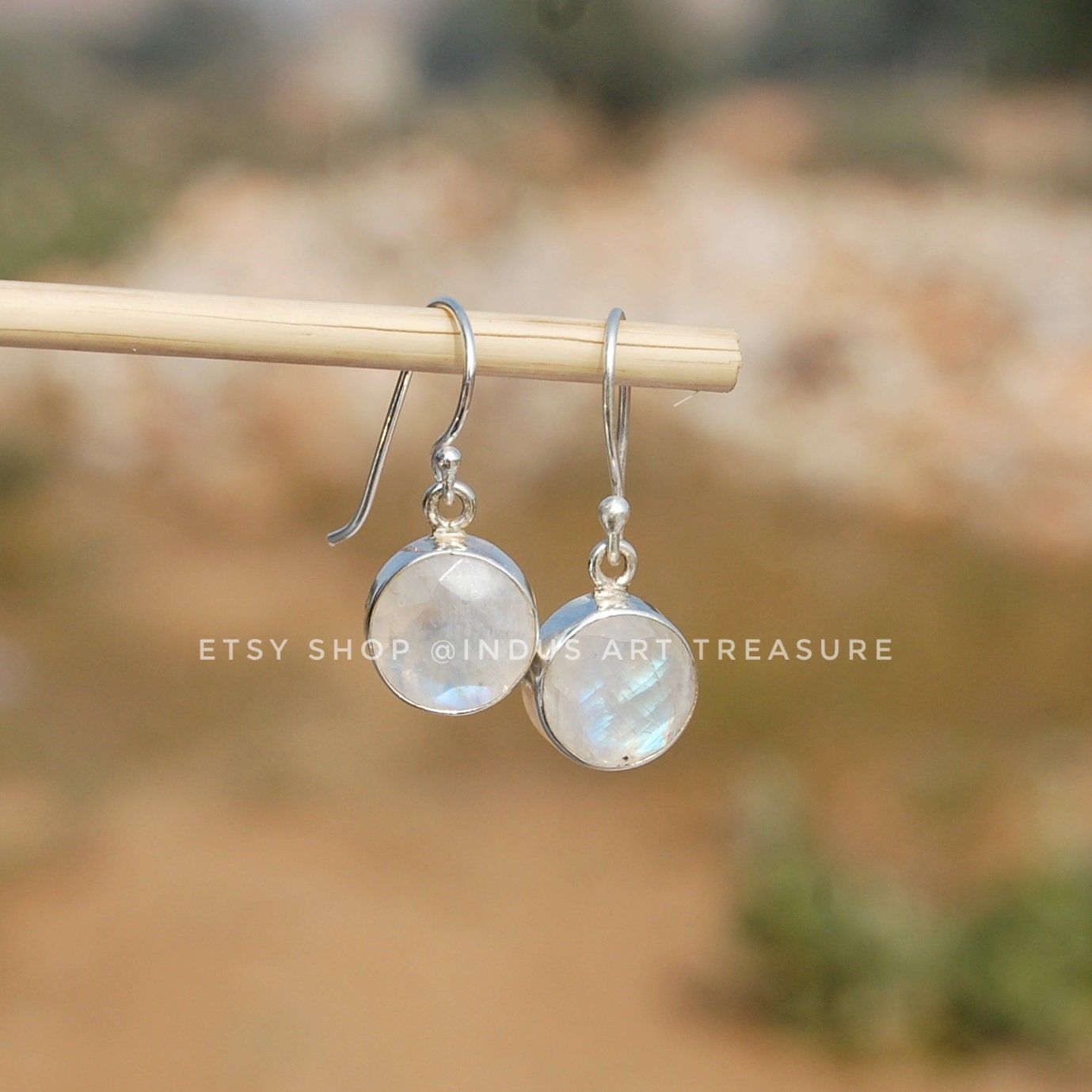 Rainbow Moonstone Earrings