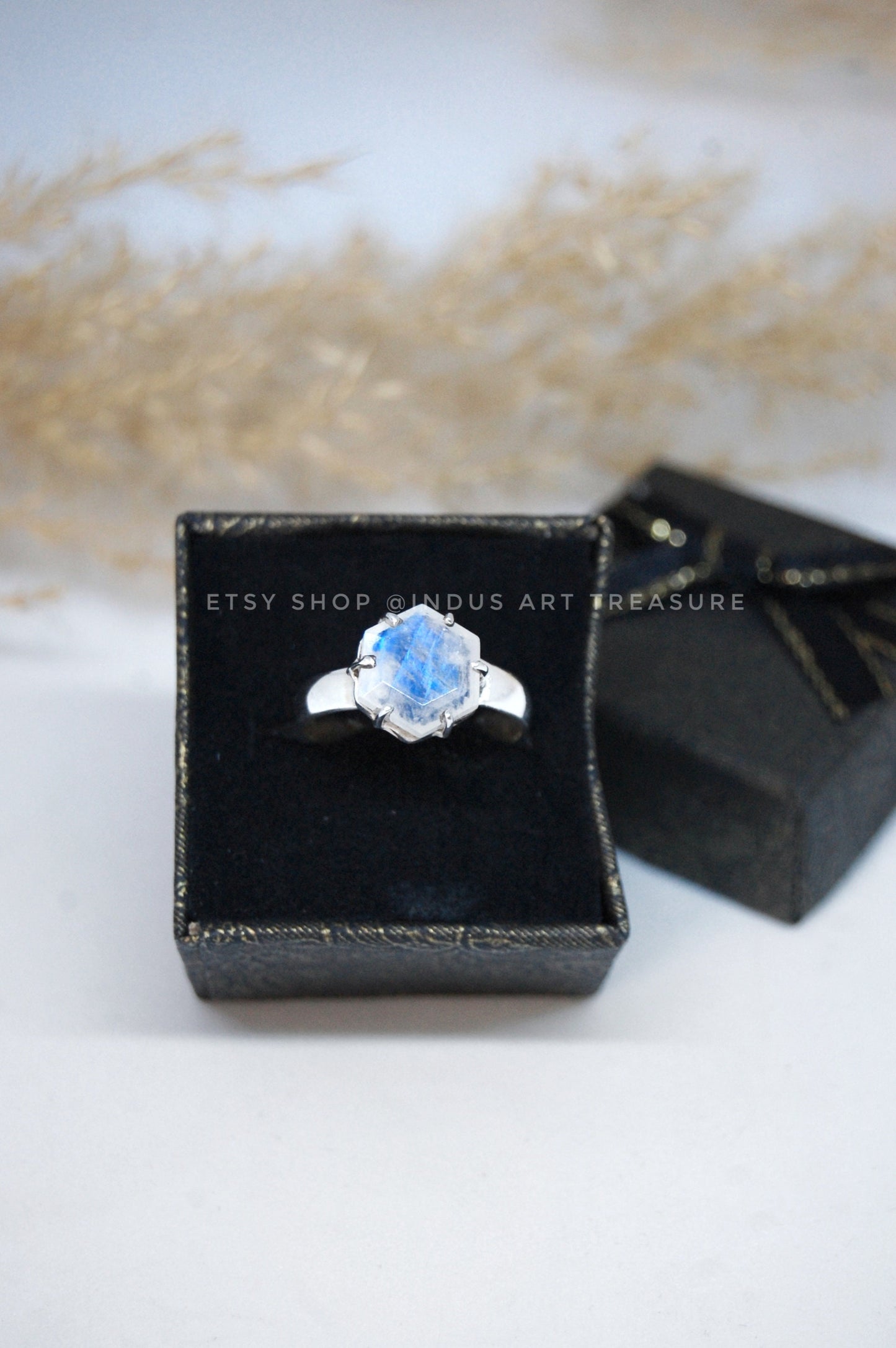 Rainbow Moonstone Prong Setting Earrings