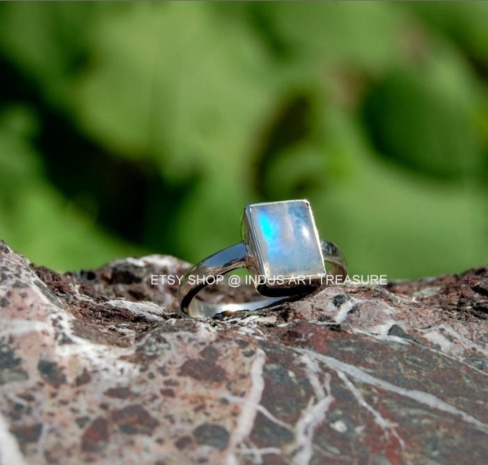 Rainbow Moonstone Dedicated Ring
