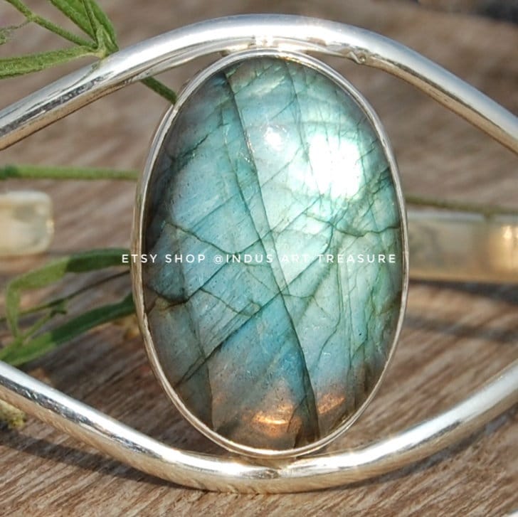 Beautiful Labradorite Bangle Bracelet