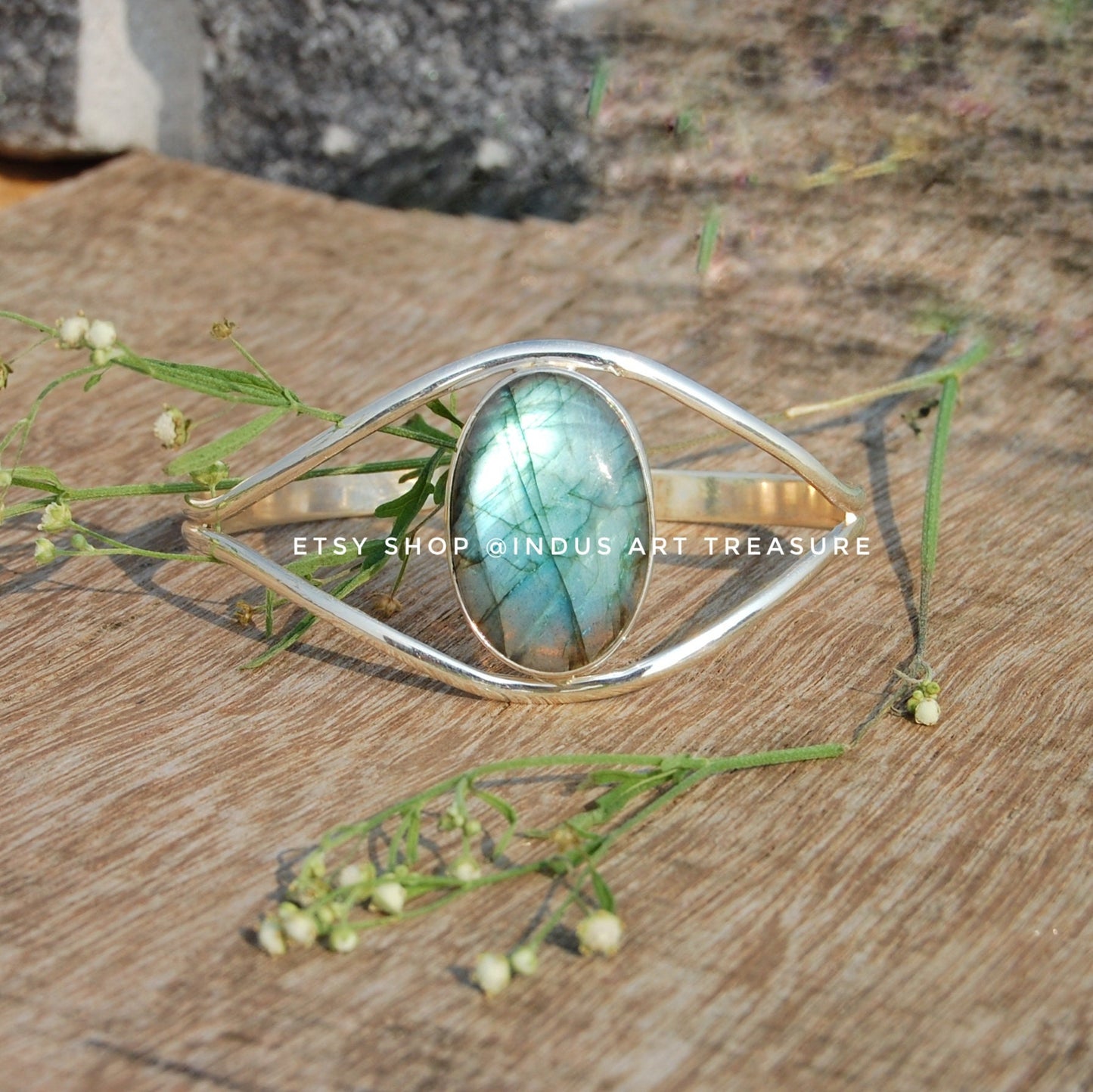 Beautiful Labradorite Bangle Bracelet