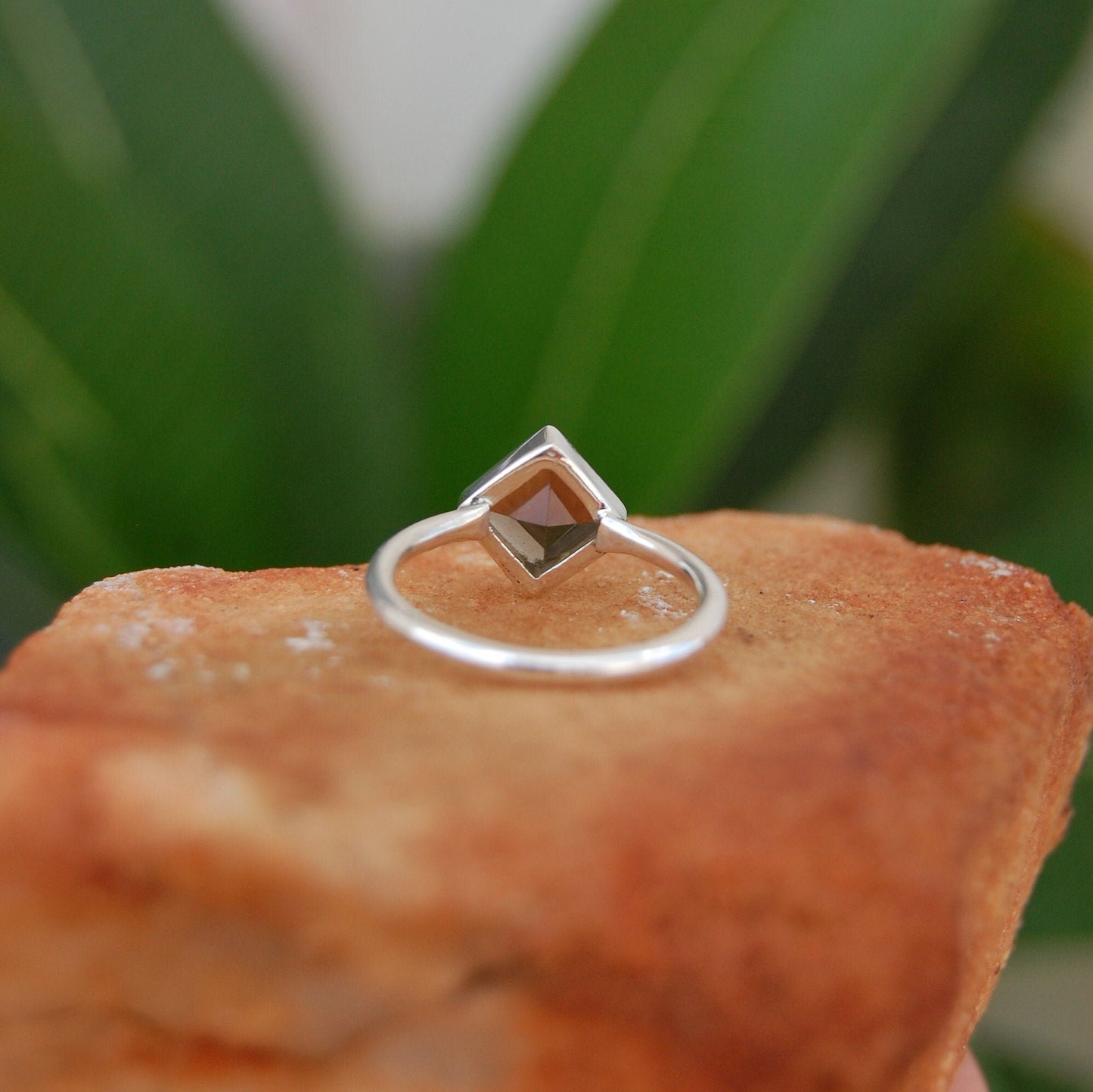 Smoky Quartz Dainty Ring