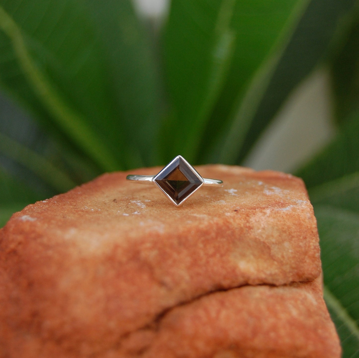 Smoky Quartz Dainty Ring