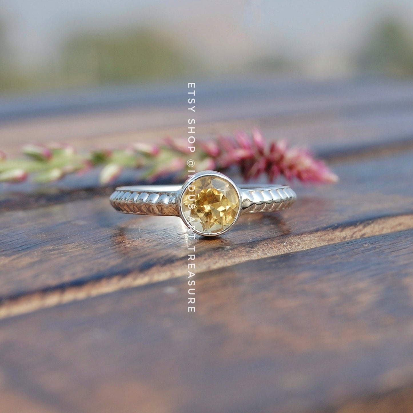 Yellow Citrine Ring