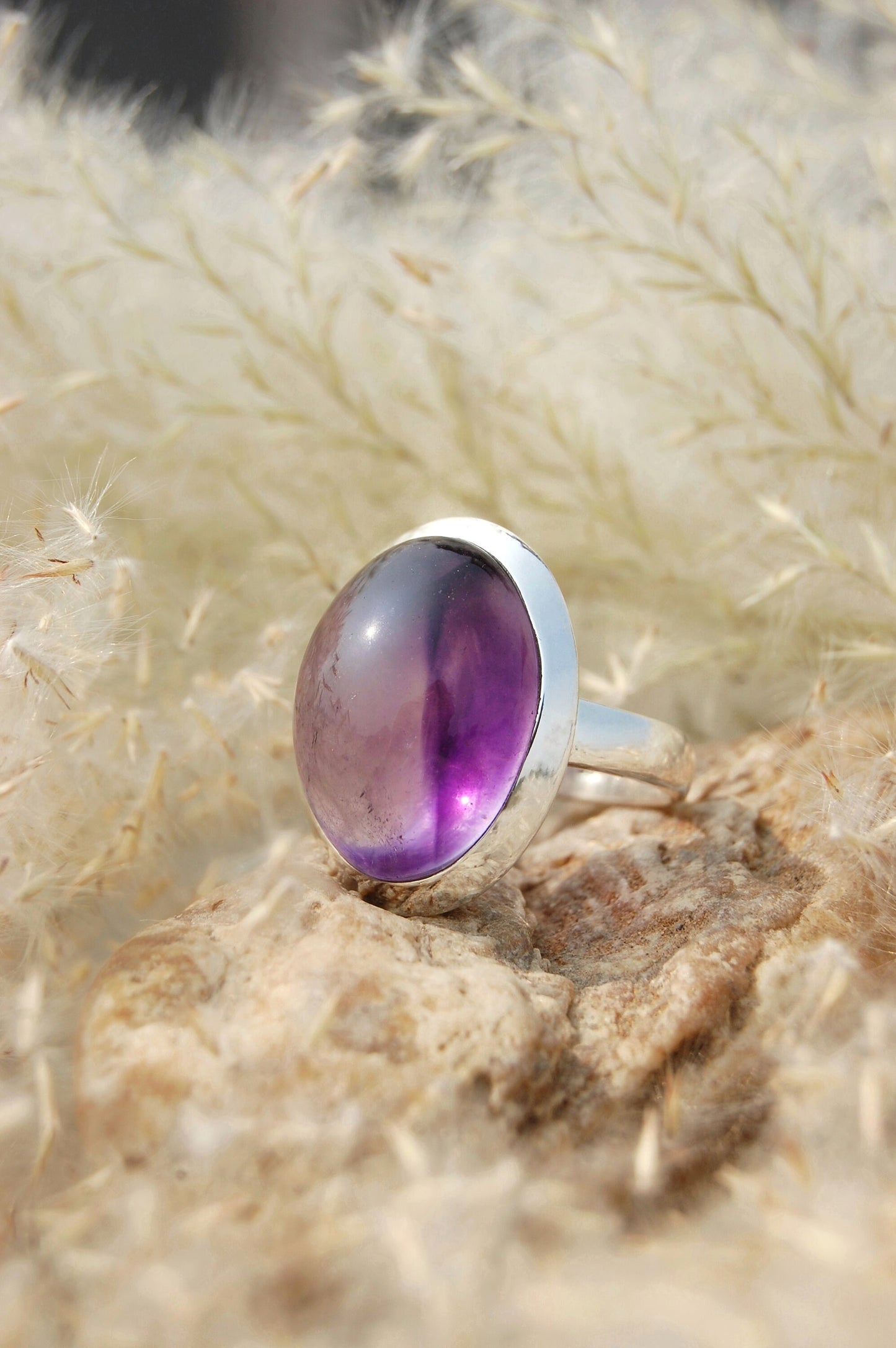 Purple Amethyst Dedicated Ring
